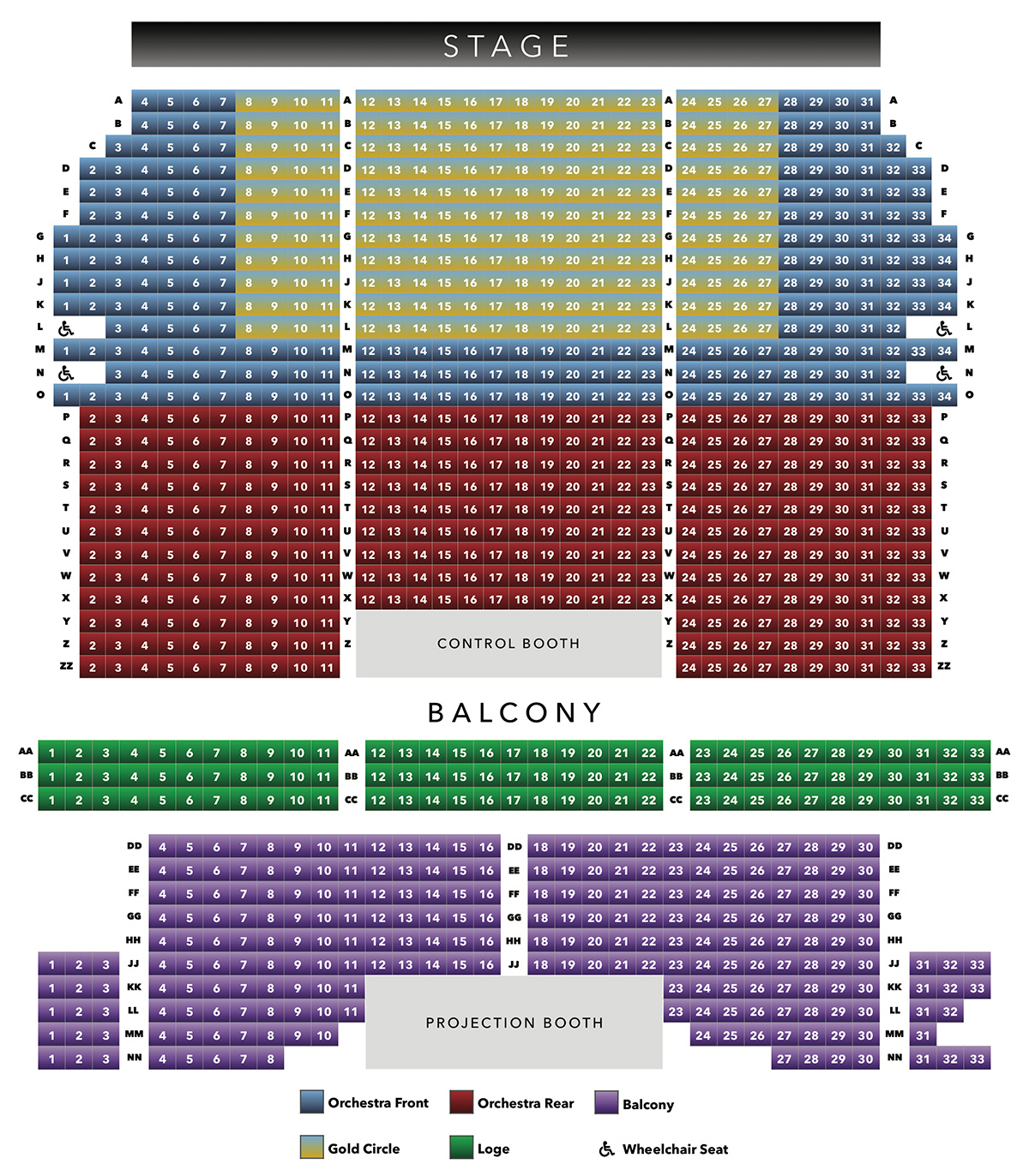 Seating Chart - Riviera Theatre
